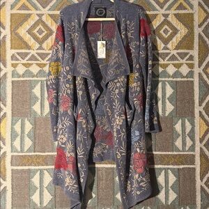 Johnny Was “Pua Embroidered Cardigan”. New with tags.